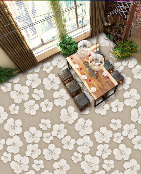 3D Elegant Floral Floor Mural Wallpaper AJ Wallpaper 2