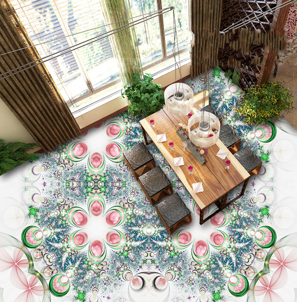 3D Dreamy Flowers Floor Mural Wallpaper AJ Wallpaper 2