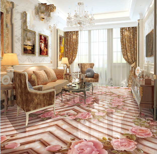 3D Layers Of Flowers 493 Floor Mural Wallpaper Murals Rug & Mat Print Epoxy waterproof bath floor