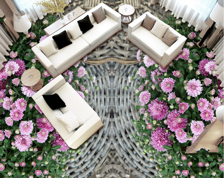 3D Flower Bush 487 Floor Mural Wallpaper Murals Rug & Mat Print Epoxy waterproof bath floor