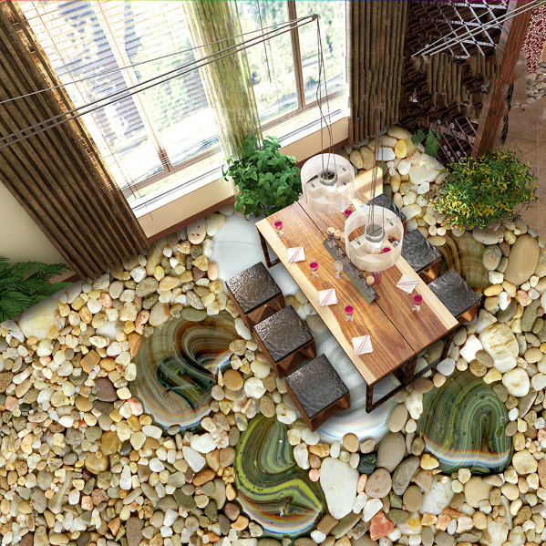 3D Stones Texture Floor Mural Wallpaper AJ Wallpaper 2