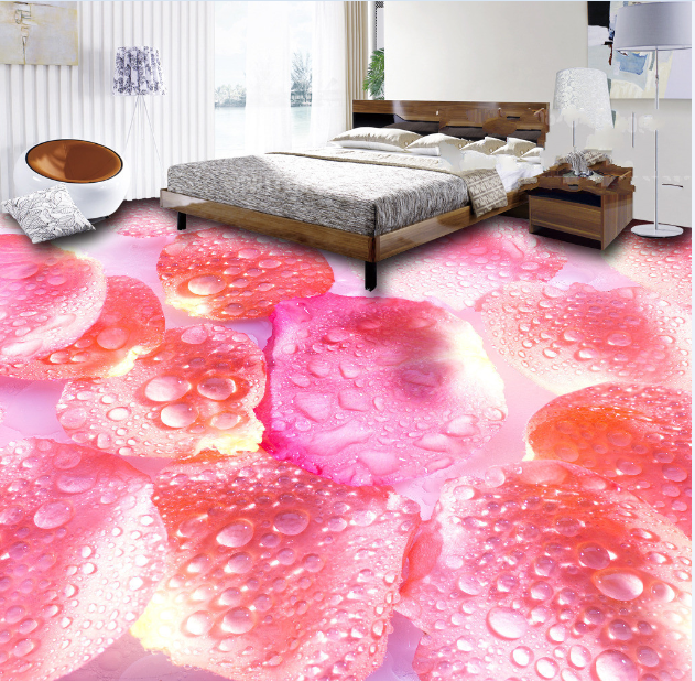 3D Dew Petals 464 Floor Mural Wallpaper Murals Rug & Mat Print Epoxy waterproof bath floor