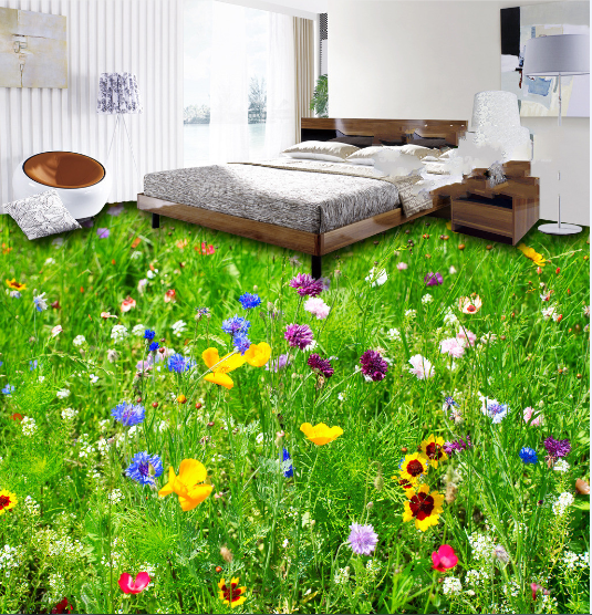 3D Flower Bush 461 Floor Mural Wallpaper Murals Rug & Mat Print Epoxy waterproof bath floor