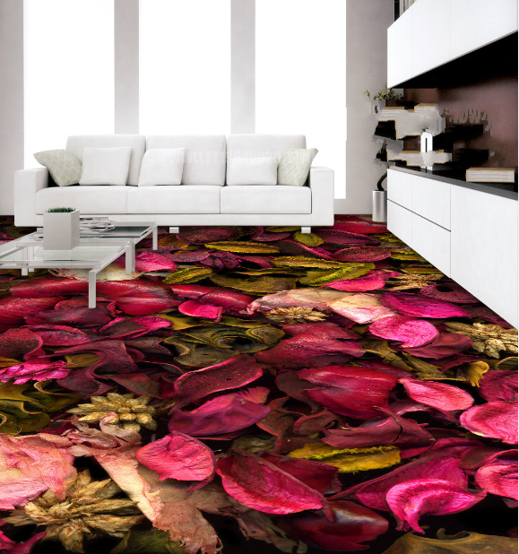 3D Falling Flowers 458 Floor Mural Wallpaper Murals Rug & Mat Print Epoxy waterproof bath floor