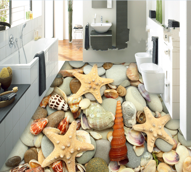 3D Underwater World 445 Floor Mural Wallpaper Murals Rug & Mat Print Epoxy waterproof bath floor