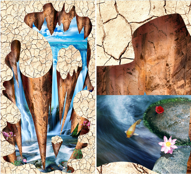 3D Floating Hills Floor Mural Wallpaper AJ Wallpaper 2