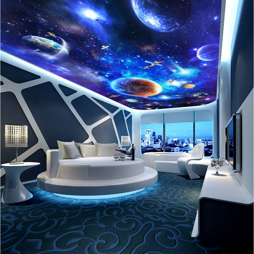 3D Bright Space Floor Mural Wallpaper AJ Wallpaper 2