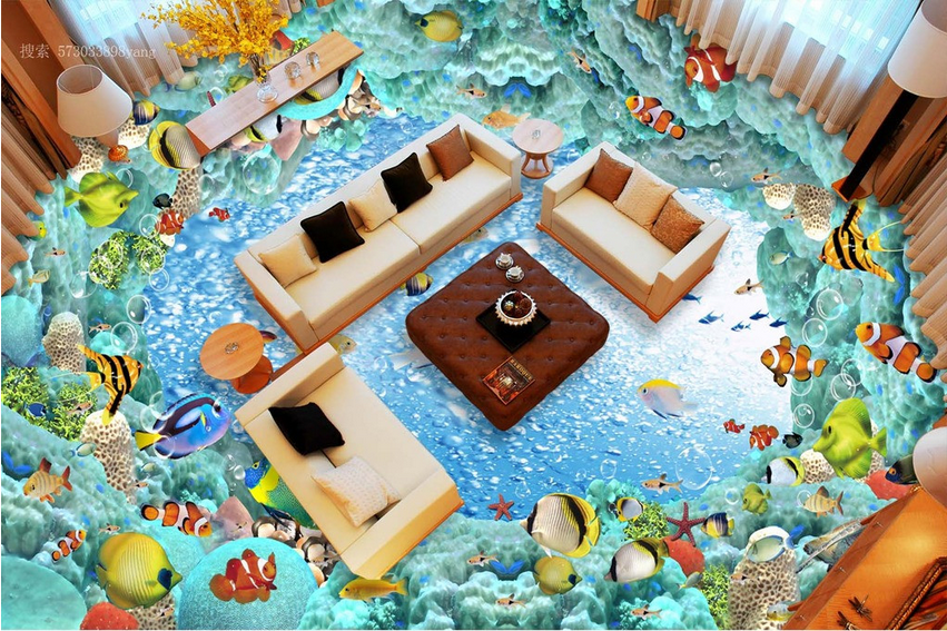 3D Shining Sea Floor Mural Wallpaper AJ Wallpaper 2