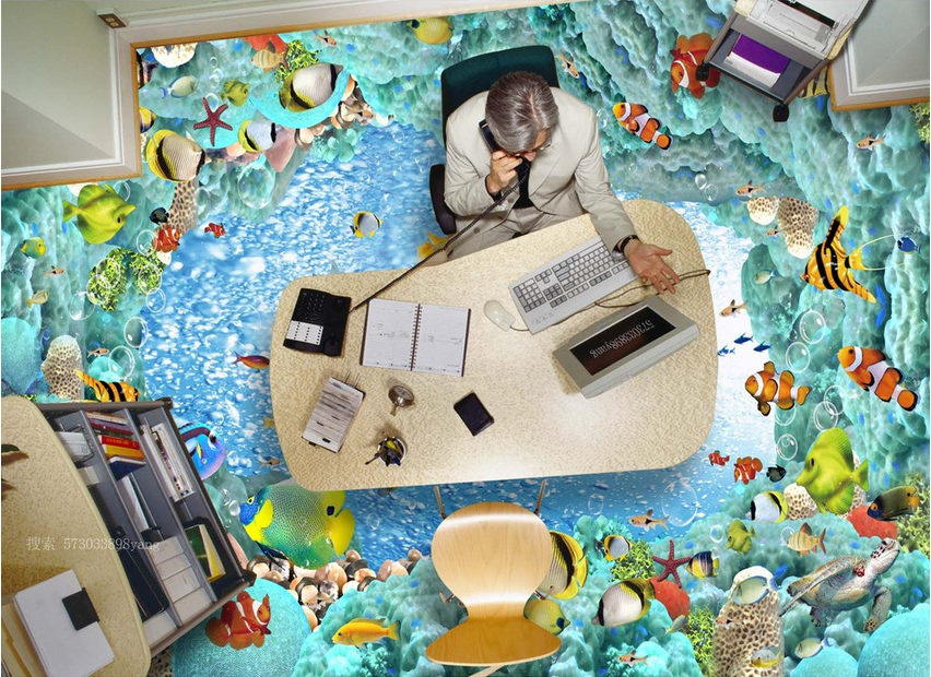 3D Shining Sea Floor Mural Wallpaper AJ Wallpaper 2