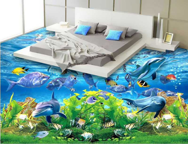 3D Ocean Floor Mural Wallpaper AJ Wallpaper 2