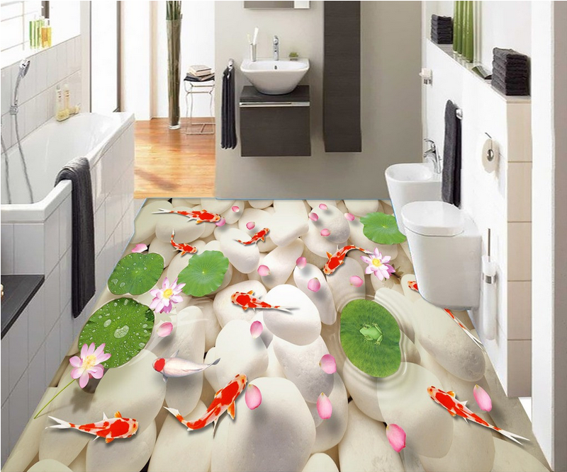 3D Elegant Pebbles Floor Mural Wallpaper AJ Wallpaper 2