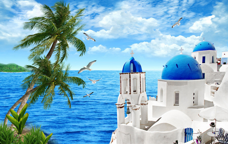 Seaside Church Wallpaper AJ Wallpaper