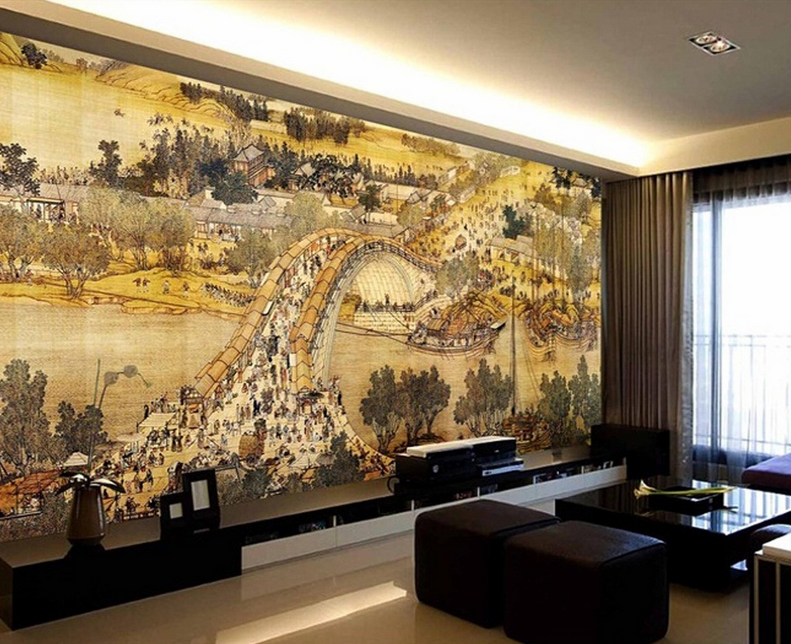 Riverside Scroll Wallpaper AJ Wallpaper