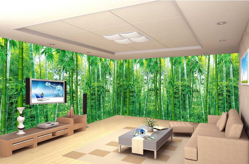 Green Lush Bamboos Wallpaper AJ Wallpaper 2