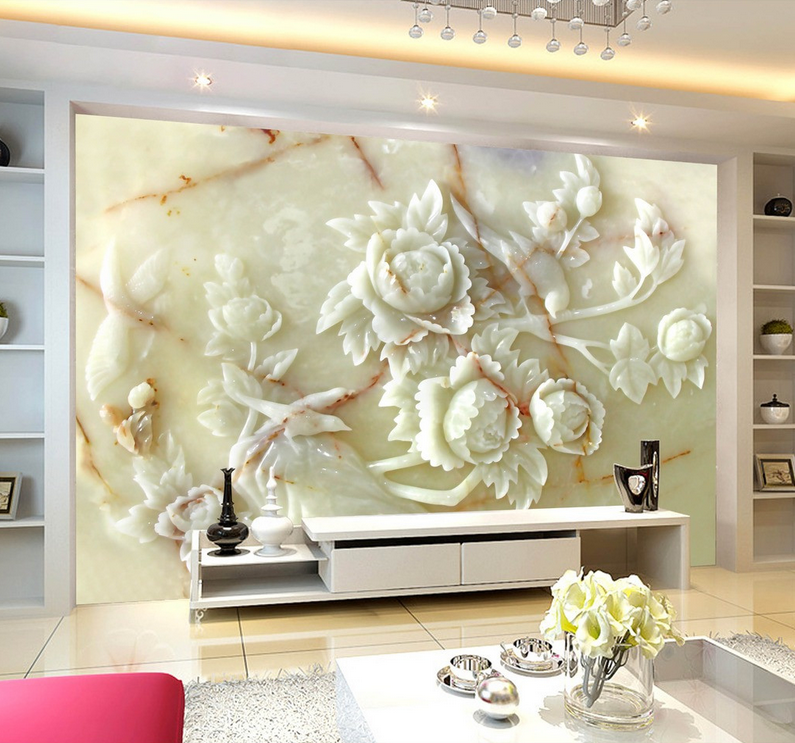 Engraving Flowers Wallpaper AJ Wallpaper