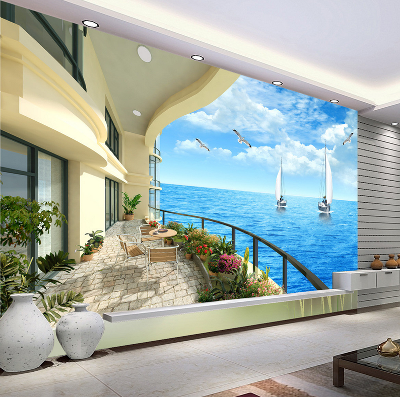 Balcony Ocean Views Wallpaper AJ Wallpaper