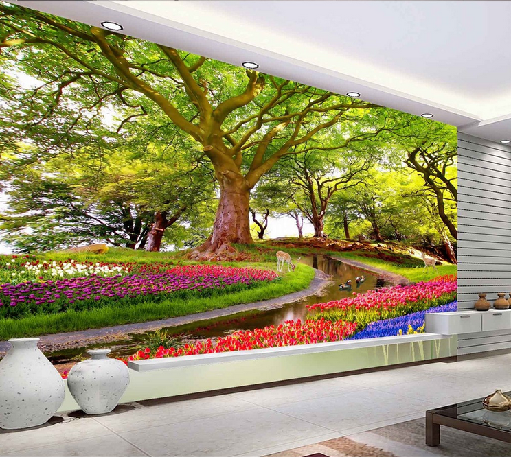 Flowers Fields Animals Wallpaper AJ Wallpaper 2