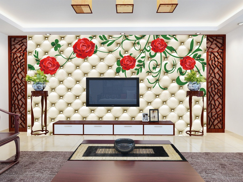 Delicate Red Blossoms Wallpaper AJ Wallpaper