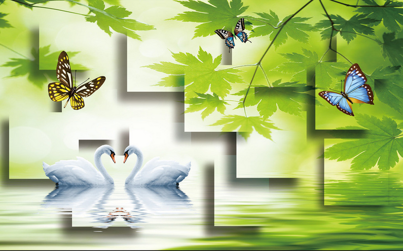 Modern Lake Scenery Wallpaper AJ Wallpaper