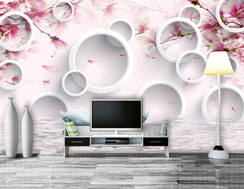 Swans And Circles Wallpaper AJ Wallpaper