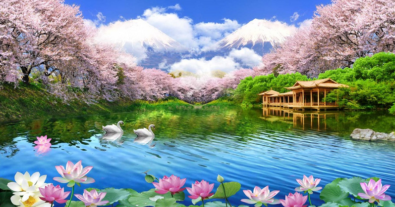 Beautiful Lake Landscape Wallpaper AJ Wallpaper 2