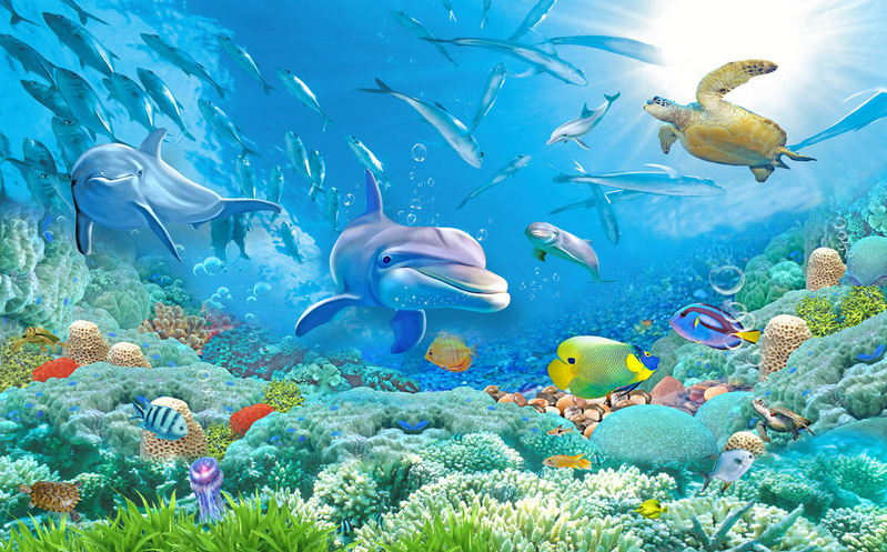 Bright Blue Ocean Wallpaper AJ Wallpaper 2