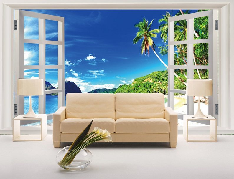 Window Sea Scenery Wallpaper AJ Wallpaper