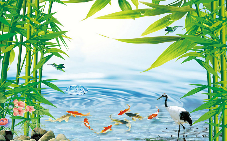 Bamboos And Animals Wallpaper AJ Wallpaper
