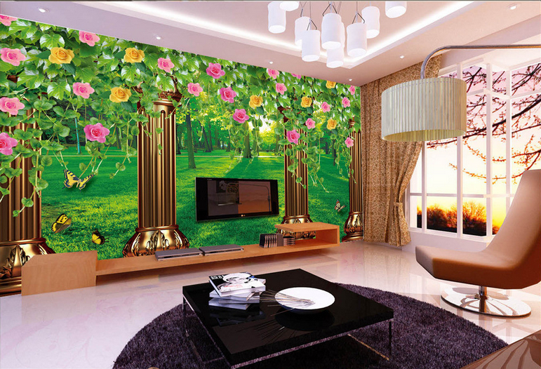 Pillars And Grassland Wallpaper AJ Wallpaper