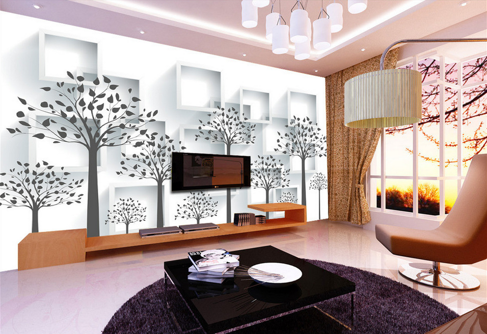 Young Trees And Frames Wallpaper AJ Wallpaper