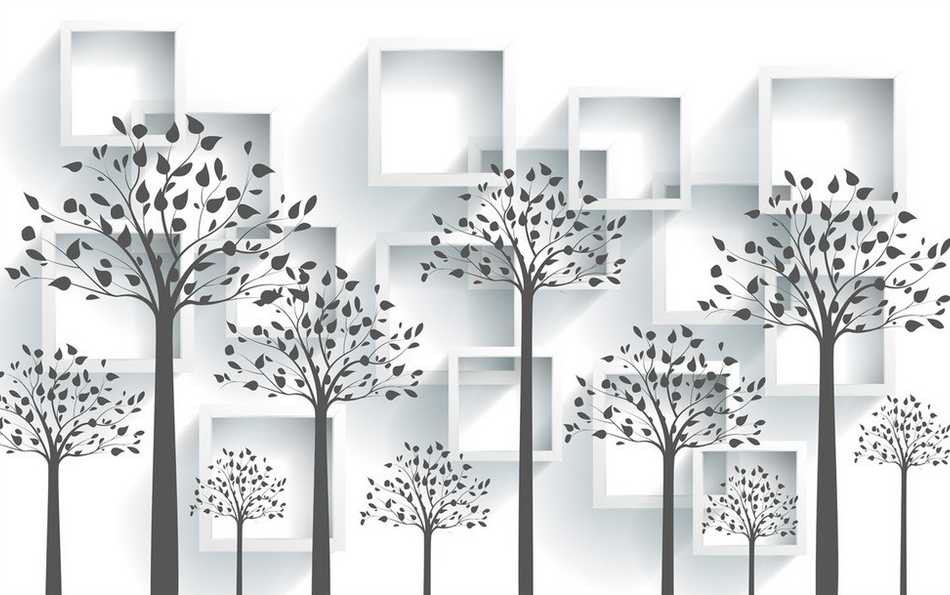 Young Trees And Frames Wallpaper AJ Wallpaper