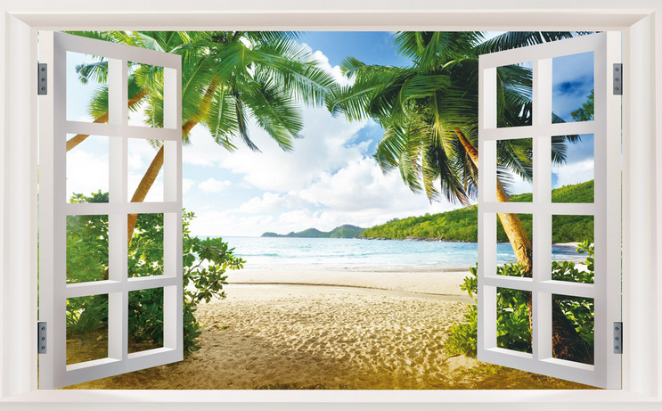 Window Beautiful Beach Wallpaper AJ Wallpaper