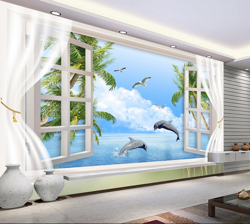 Window Ocean Landscape Wallpaper AJ Wallpaper