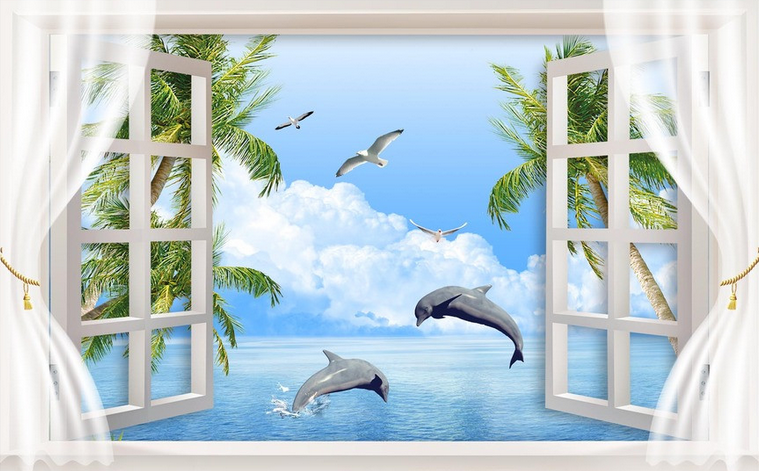 Window Ocean Landscape Wallpaper AJ Wallpaper