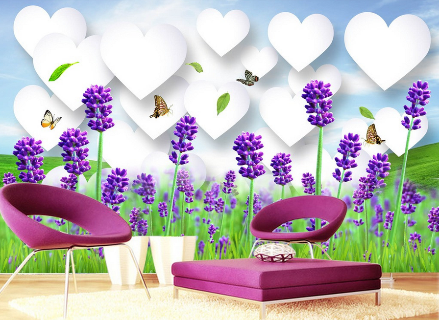 Fresh Purple Flowers Wallpaper AJ Wallpaper