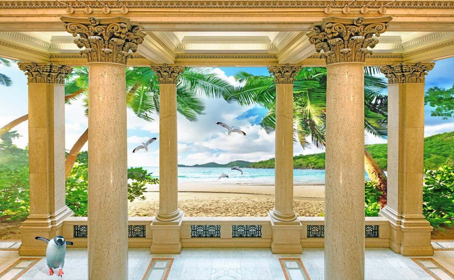 Beach Luxury Pavilion Wallpaper AJ Wallpaper 2