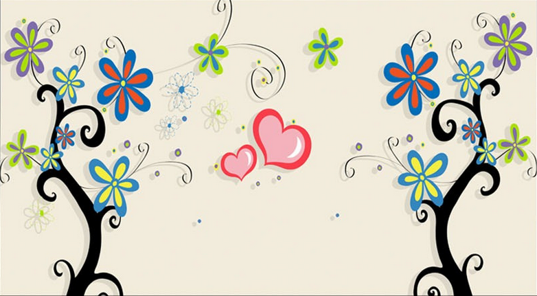 Romantic Colored Trees Wallpaper AJ Wallpaper