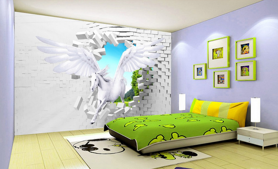 Flying Horse And Bricks Wallpaper AJ Wallpaper