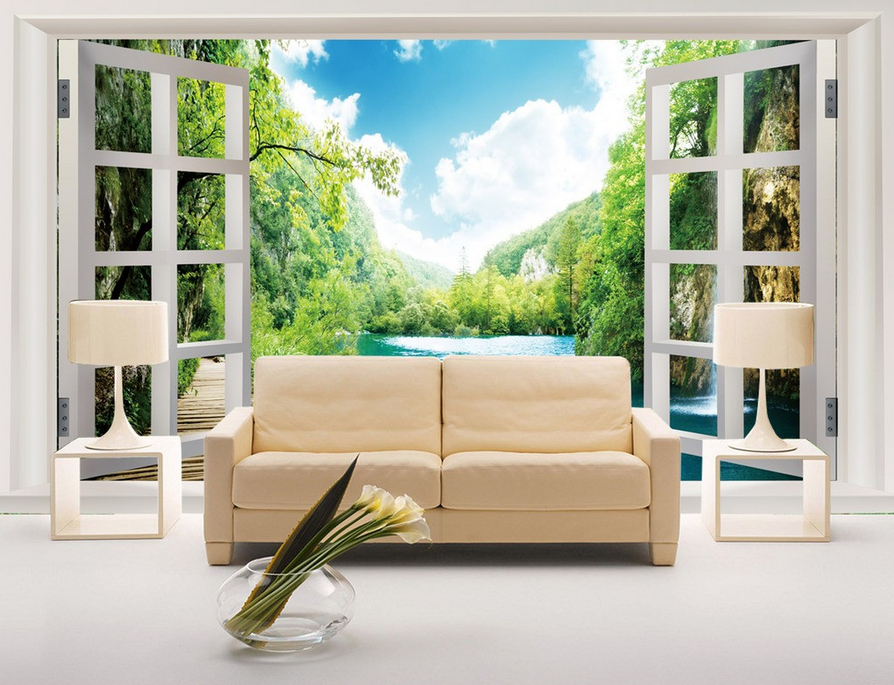 Window Natural Scenery Wallpaper AJ Wallpaper