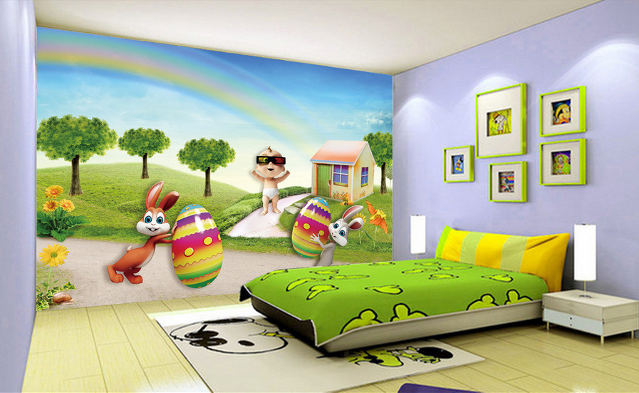 Baby And Rabbits Wallpaper AJ Wallpaper