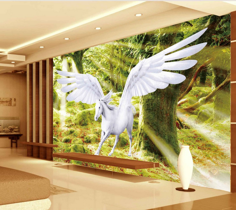 Forest Flying Horse Wallpaper AJ Wallpaper