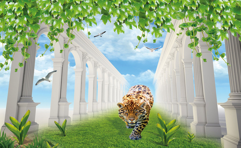 Leopard Corridor Wallpaper AJ Wallpaper