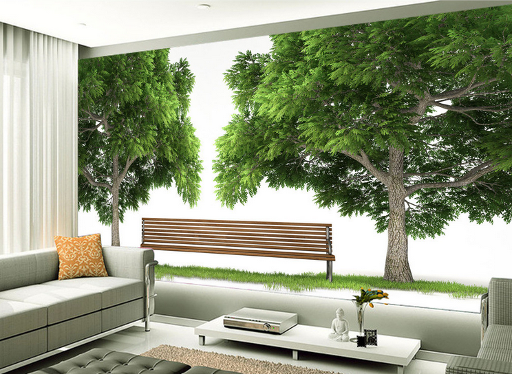 Two Lush Trees Wallpaper AJ Wallpaper