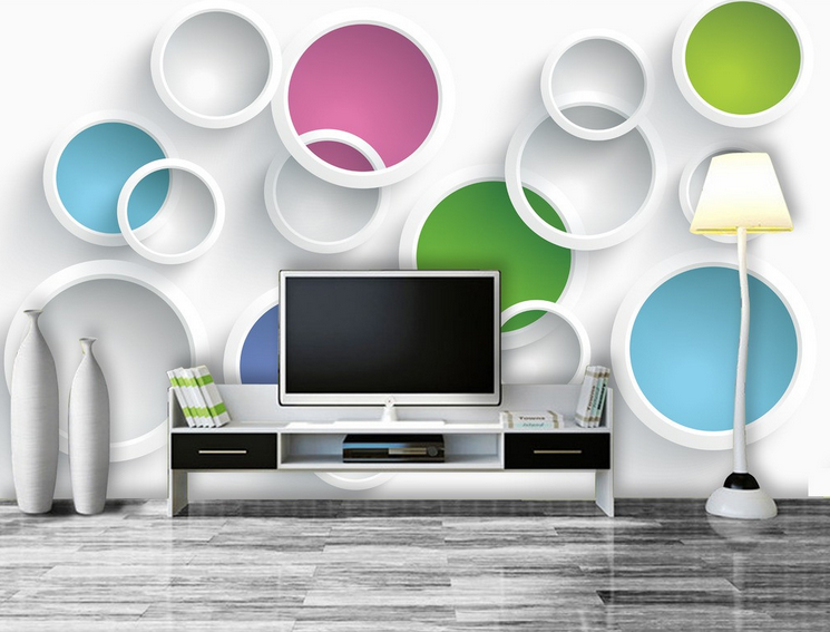Fashion Colored Circles Wallpaper AJ Wallpaper