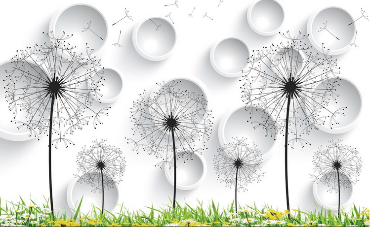 Flying Dandelions Wallpaper AJ Wallpaper