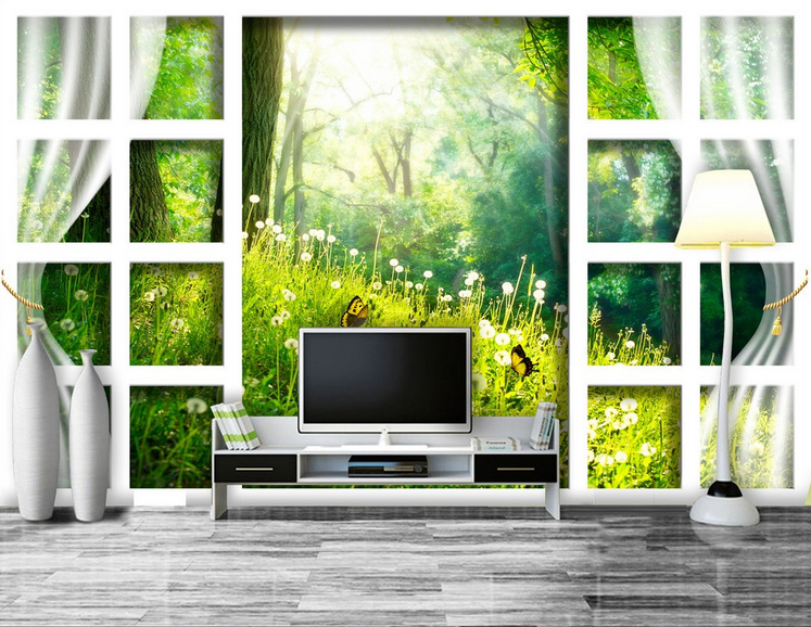 Window Forest Wallpaper AJ Wallpaper