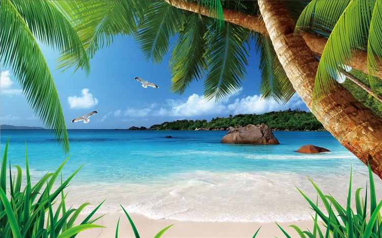 Beautiful Beach Landscape Wallpaper AJ Wallpaper