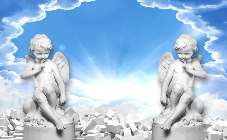 Lovely Angels Statues Wallpaper AJ Wallpaper