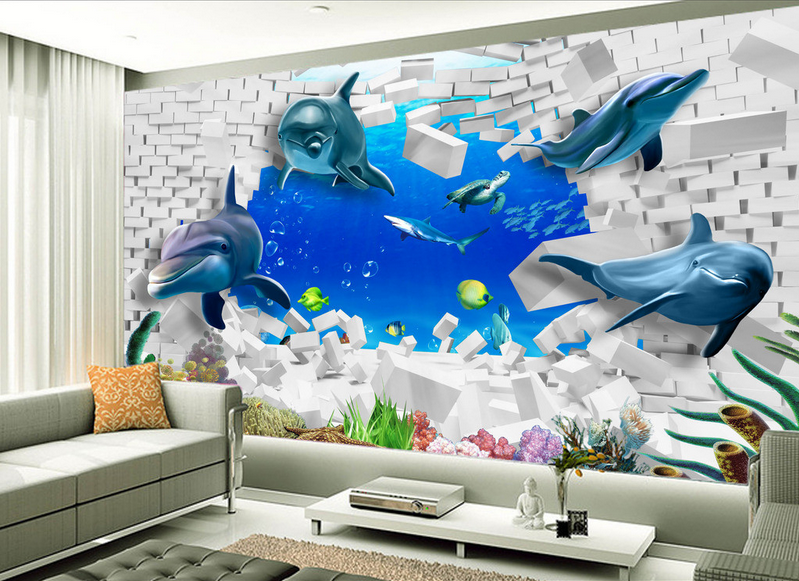 Sea Bottom And Bricks Wallpaper AJ Wallpaper