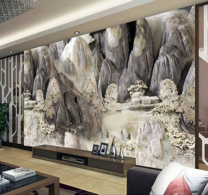 Jade Carving Landscape Wallpaper AJ Wallpaper